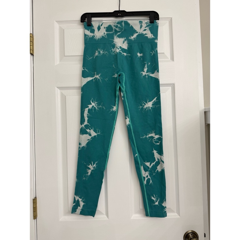 Teal Tie-Dye Leggings